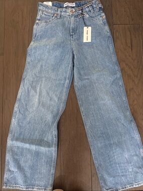 Wrangler + STAUD Vintage Light Blue Loose-Leg Jeans